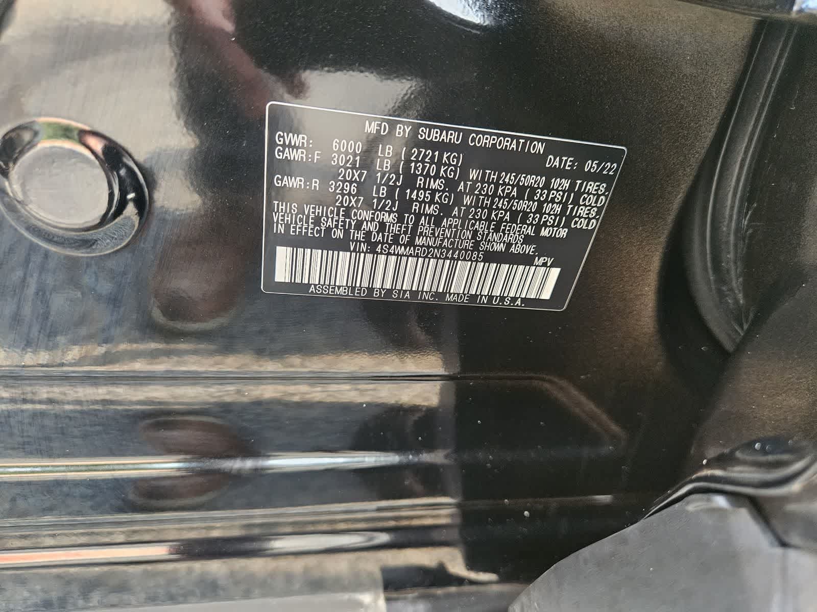 Used 2022 Subaru Ascent Touring w/ Popular Package #2A AWD/4WD image 33