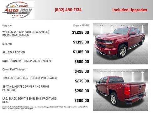 Used 2018 Chevrolet Silverado 1500 LT w/ All Star Edition AWD/4WD image 4