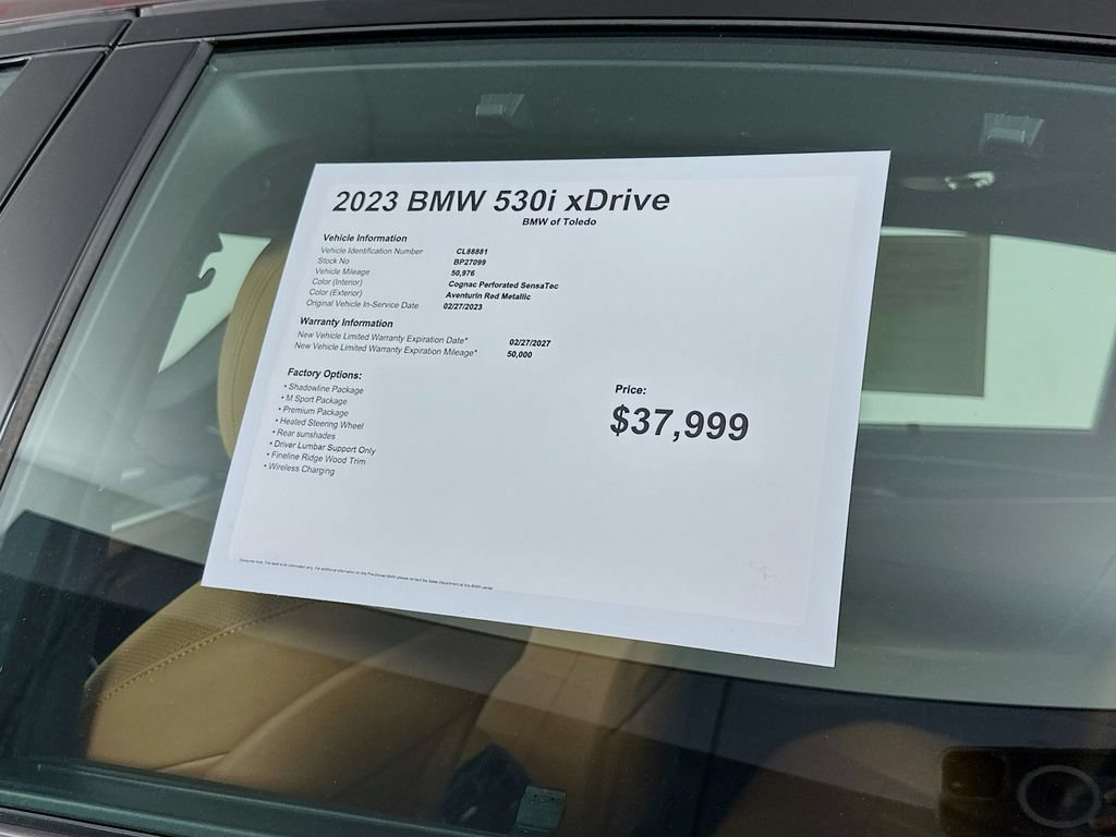 Used 2023 BMW 530i xDrive w/ M Sport Package AWD/4WD image 12