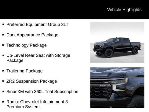 New 2026 Chevrolet Silverado 1500 ZR2 w/ Dark Appearance Package AWD/4WD image 17