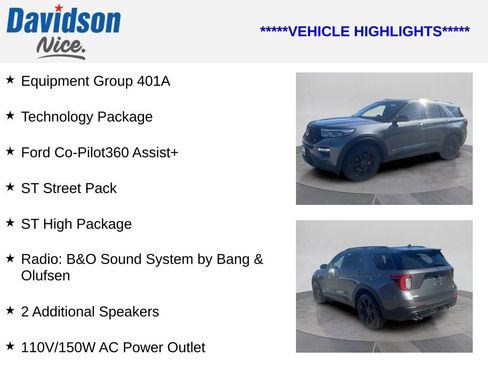 Certified 2023 Ford Explorer ST w/ Equipment Group 401A image 4