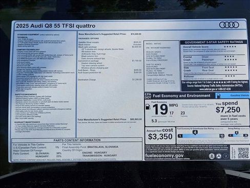 Certified 2025 Audi Q8 Premium w/ Black Optic Package image 16