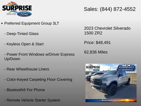 Used 2023 Chevrolet Silverado 1500 ZR2 w/ Technology Package AWD/4WD image 12