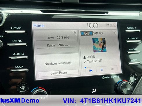 Certified 2019 Toyota Camry XSE w/ Carpet Mat Package image 30