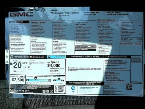 New 2026 GMC Canyon Elevation w/ Convenience Package RWD image 15
