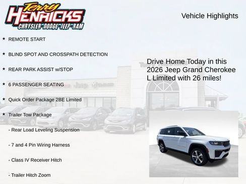 New 2026 Jeep Grand Cherokee L Limited w/ Trailer Tow Package AWD/4WD image 4