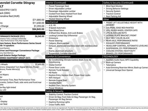 Used 2023 Chevrolet Corvette Stingray Preferred Cpe w/ Z51 Performance Package RWD image 3