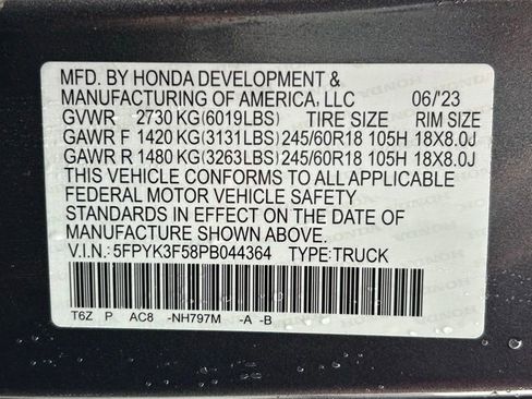 Certified 2023 Honda Ridgeline RTL image 16