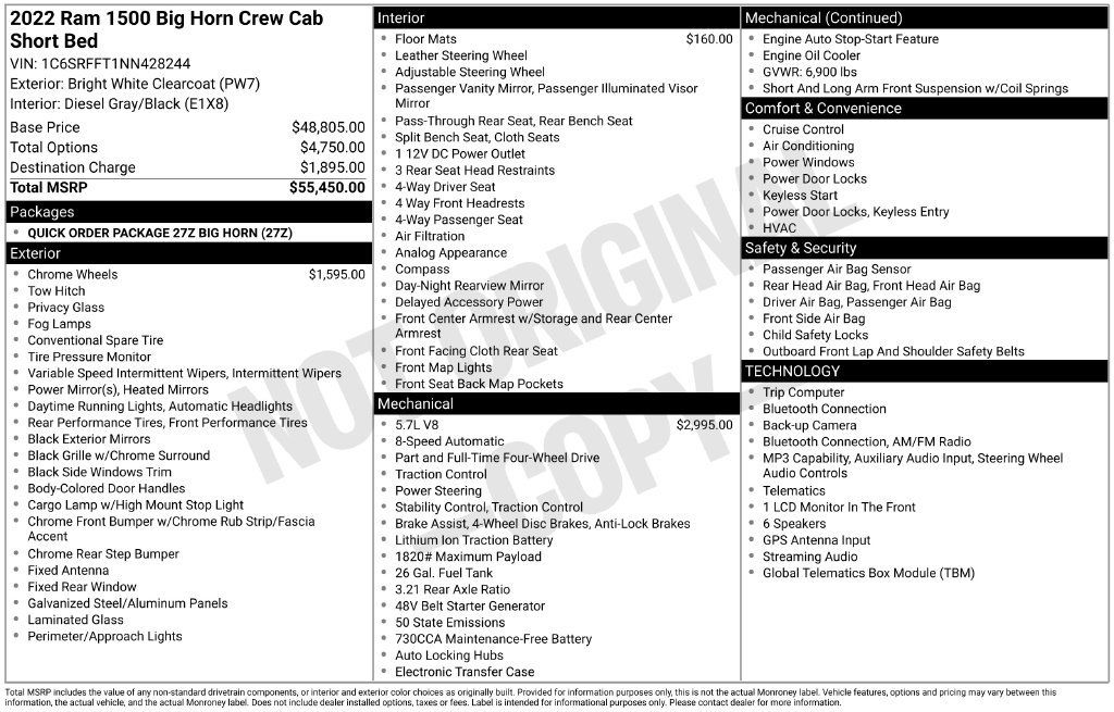 Certified 2022 RAM 1500 Big Horn AWD/4WD image 37