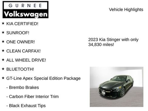 Used 2023 Kia Stinger GT-Line w/ Sun & Sound Package image 8