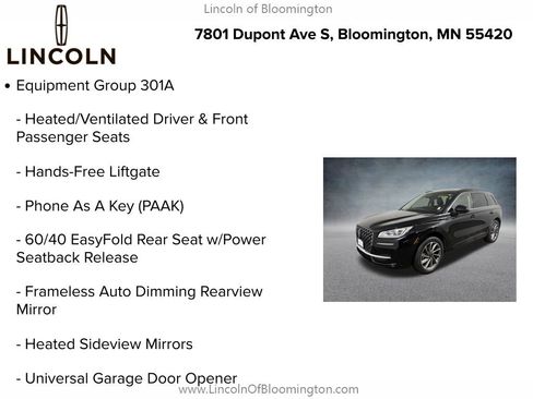 Certified 2025 Lincoln Corsair Grand Touring w/ Equipment Group 301A AWD/4WD image 10