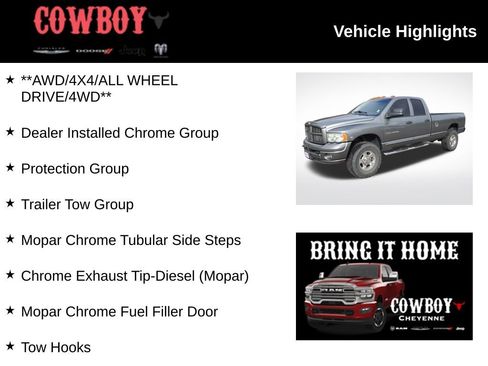 Used 2005 Dodge Ram 3500 Truck SLT AWD/4WD image 2