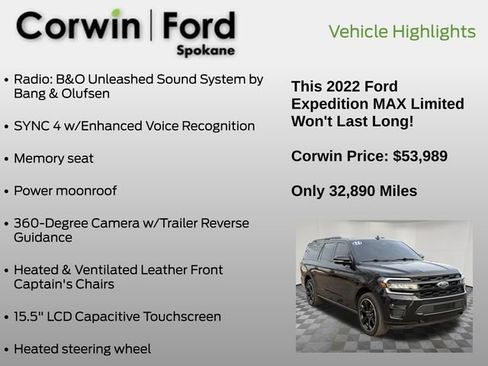Used 2022 Ford Expedition Max Limited image 31