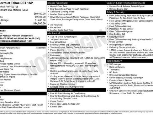 Used 2021 Chevrolet Tahoe RST AWD/4WD image 2