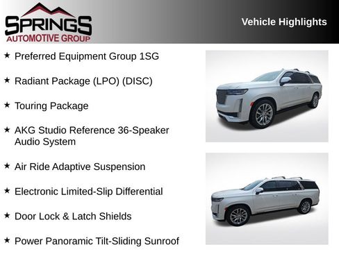 Used 2022 Cadillac Escalade ESV Premium Luxury Platinum w/ LPO, Radiant Package AWD/4WD image 2