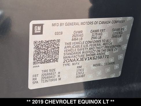 Used 2019 Chevrolet Equinox LT w/ Driver Convenience Package FWD image 29