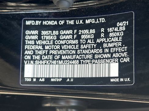 Used 2021 Honda Civic EX image 25