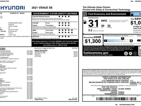 Used 2021 Hyundai Venue SE FWD image 46