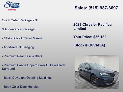 Used 2023 Chrysler Pacifica Limited w/ Uconnect Theater Family Group AWD/4WD image 8
