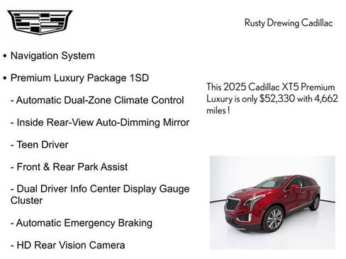 New 2025 Cadillac XT5 Premium Luxury w/ Technology Package image 4