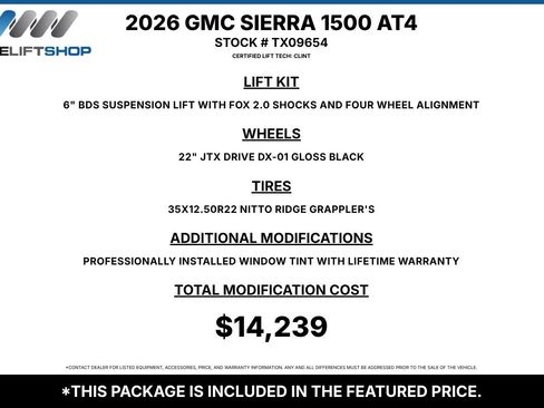 Used 2026 GMC Sierra 1500 AT4 w/ AT4 Premium Package AWD/4WD image 2