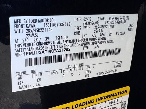 Used 2019 Ford Expedition Limited w/ Equipment Group 302A AWD/4WD image 53
