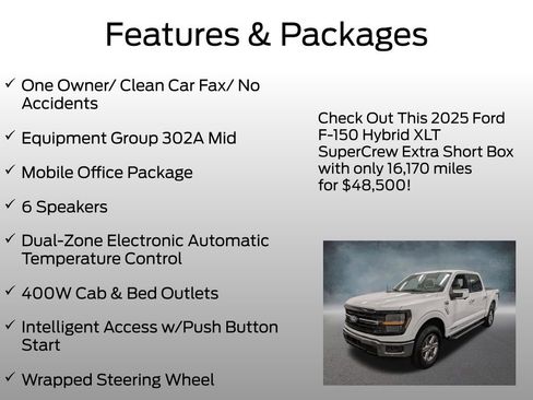 Certified 2025 Ford F150 XLT w/ Equipment Group 302A MID AWD/4WD image 4