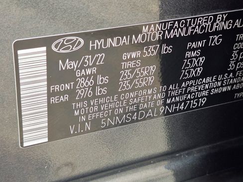 Certified 2022 Hyundai Santa Fe Limited AWD/4WD image 33