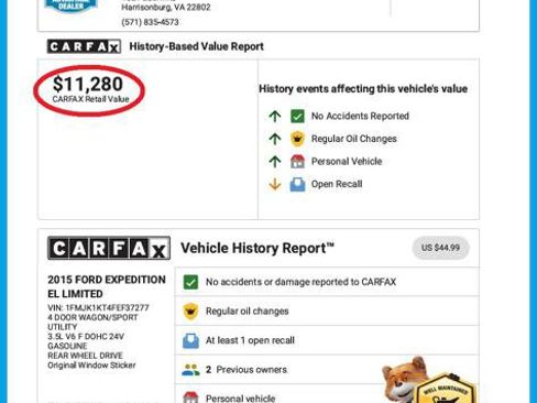 Used 2015 Ford Expedition EL Limited w/ Equipment Group 301A image 20