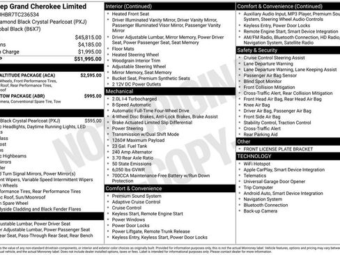 Used 2026 Jeep Grand Cherokee Limited w/ Limited Altitude Package AWD/4WD image 48