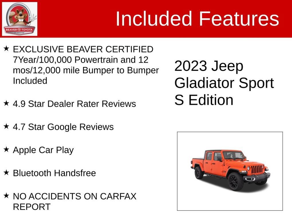 Used 2023 Jeep Gladiator Sport AWD/4WD image 4