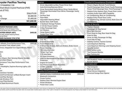 Used 2021 Chrysler Pacifica Touring w/ S Appearance Package FWD image 34