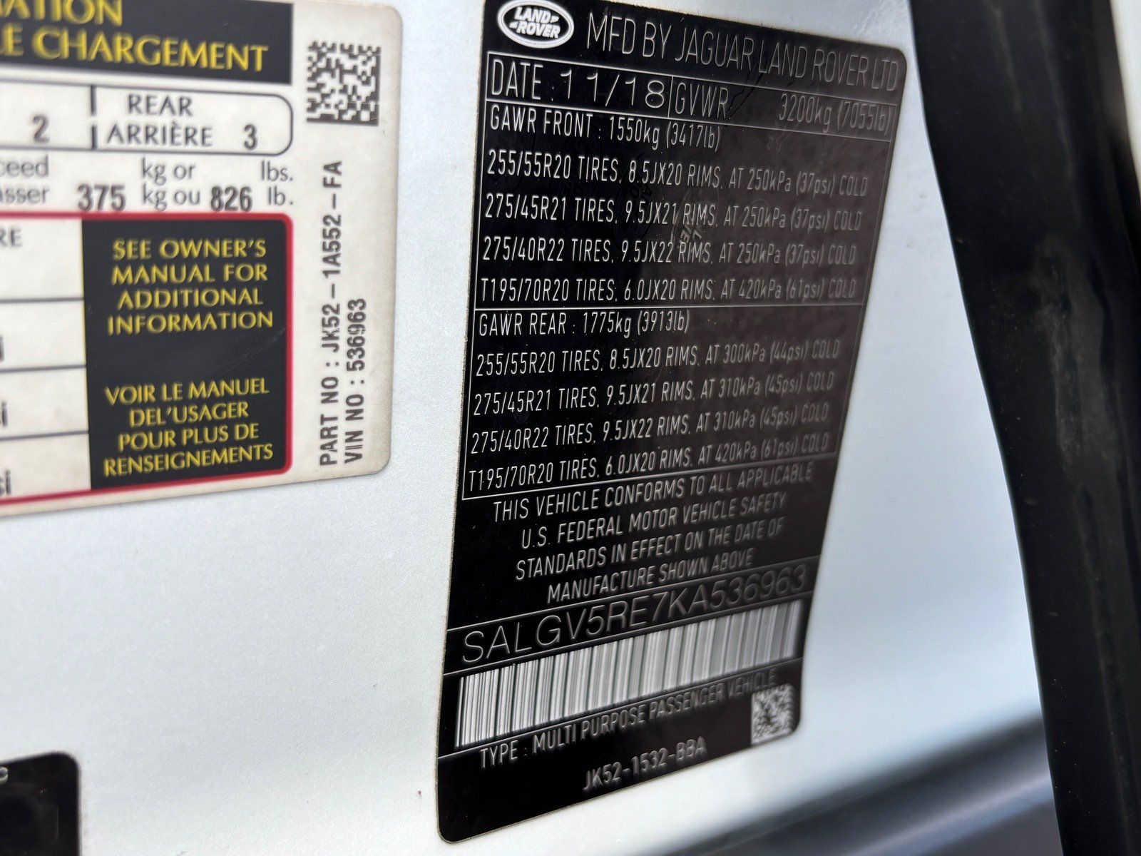 Used 2019 Land Rover Range Rover Long Wheelbase Autobiography AWD/4WD image 35