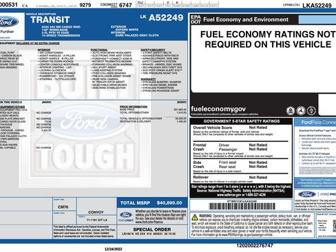 Used 2020 Ford Transit 250 Medium Roof w/ Interior Upgrade Package RWD image 4