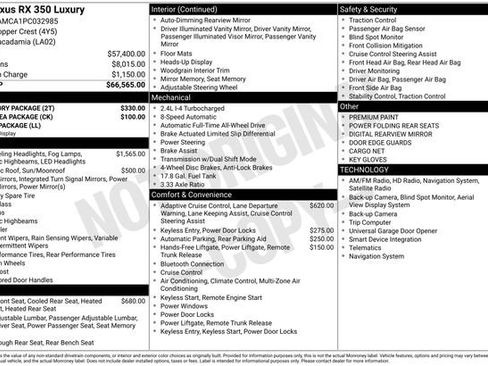 Used 2023 Lexus RX 350 AWD w/ Accessory Package image 12