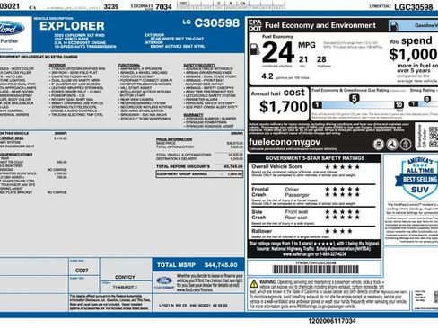 Used 2020 Ford Explorer XLT w/ Equipment Group 202A image 3