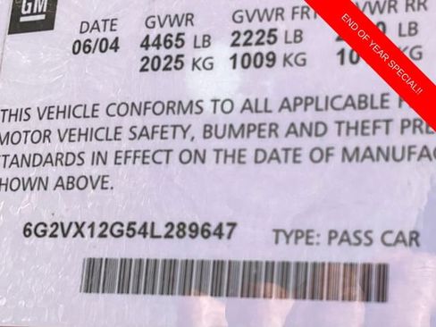 Used 2004 Pontiac GTO Base image 18