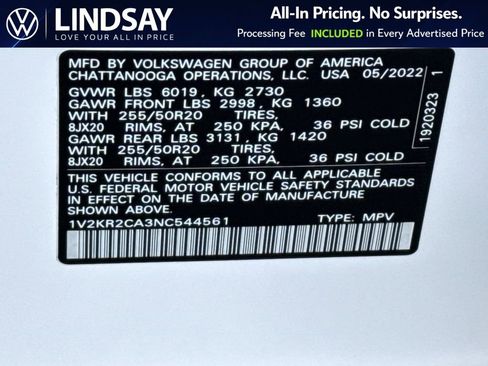 Used 2022 Volkswagen Atlas SE image 26