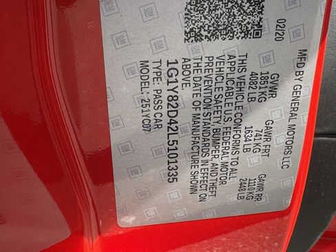 Used 2020 Chevrolet Corvette Stingray Premium Cpe w/ 3LT Preferred Equipment Group image 48