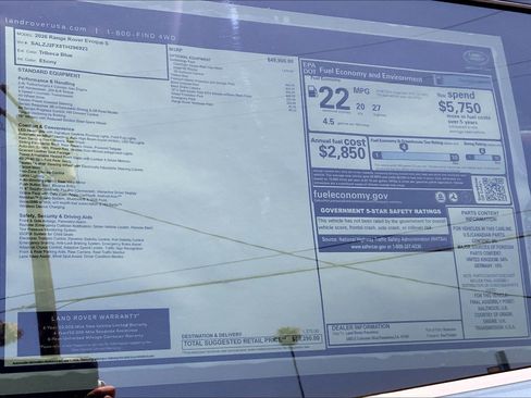 New 2026 Land Rover Range Rover Evoque S image 18