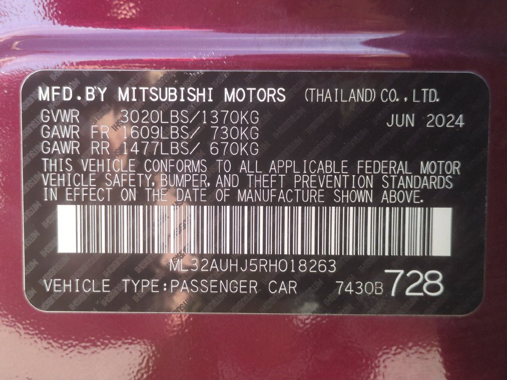 Used 2024 Mitsubishi Mirage FWD image 23