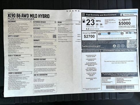 New 2026 Volvo XC90 B6 Plus w/ Protection Package Premier image 26