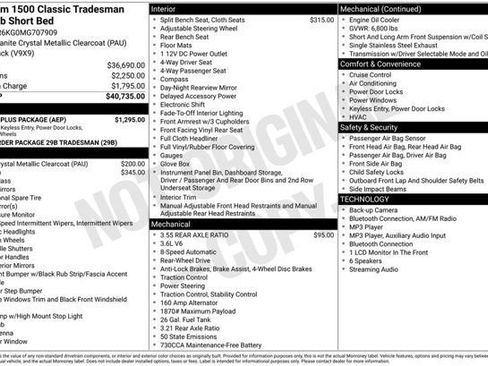Used 2021 RAM 1500 Tradesman w/ Chrome Plus Package RWD image 3