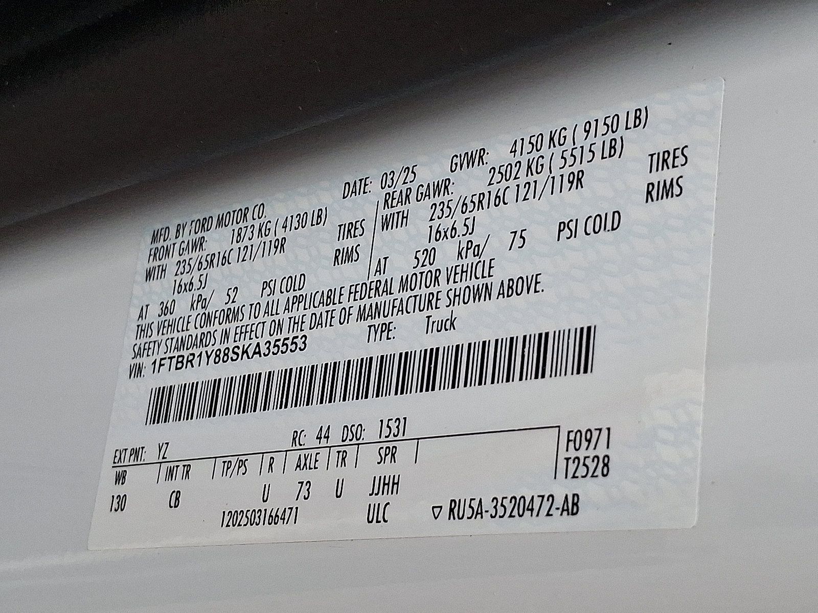 Used 2025 Ford Transit 250 Low Roof w/ Exterior Upgrade Package RWD image 26