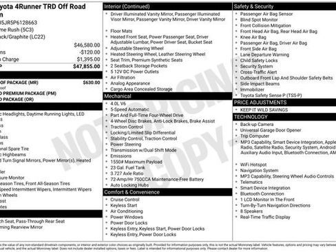 Used 2023 Toyota 4Runner TRD Off-Road Premium w/ Moonroof Package AWD/4WD image 5