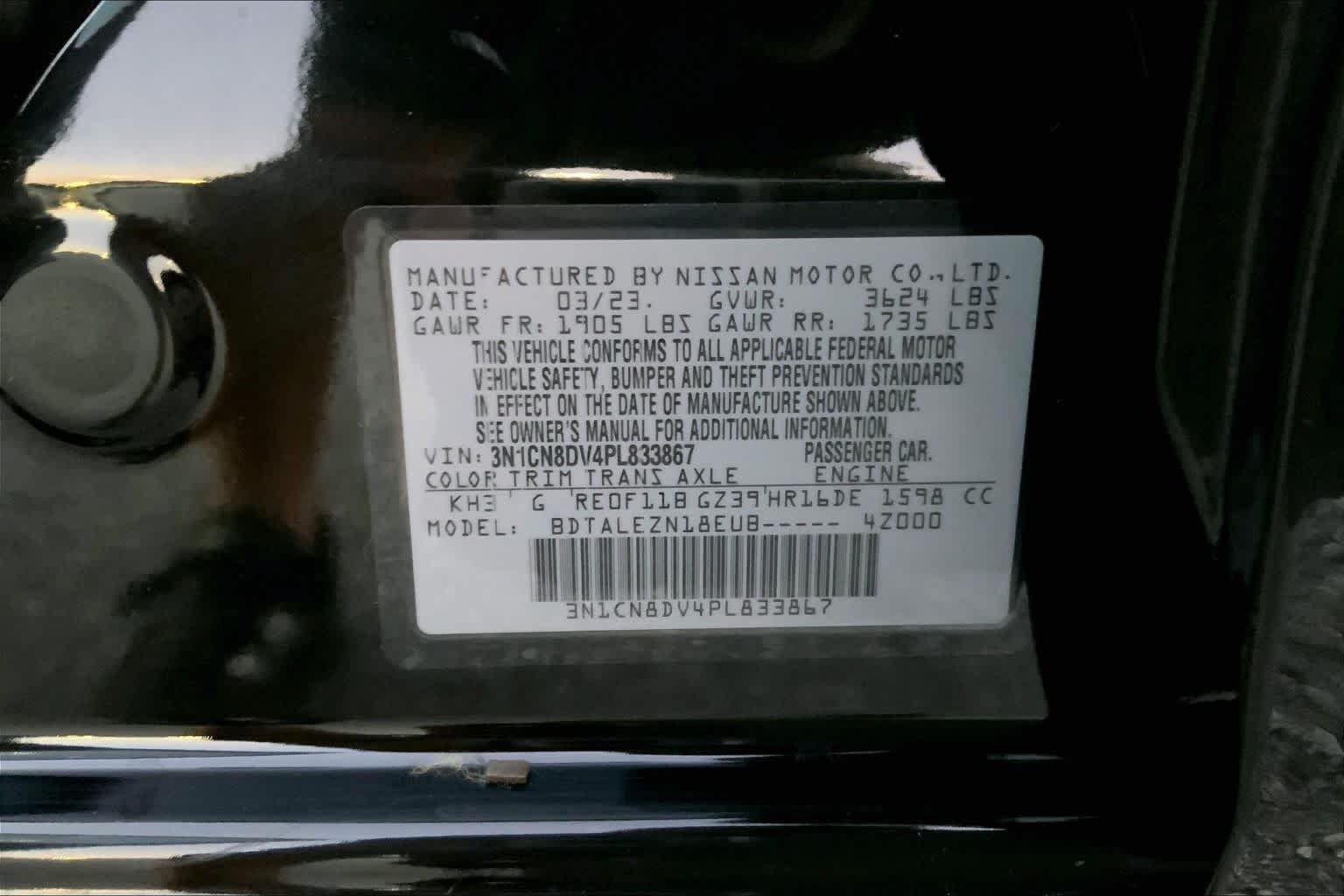 Used 2023 Nissan Versa S w/ Trunk Package FWD image 29