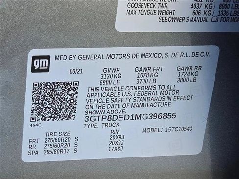 Used 2021 GMC Sierra 1500 SLT RWD image 23