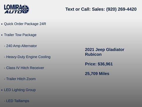 Used 2021 Jeep Gladiator Rubicon w/ Dual Top Group AWD/4WD image 6