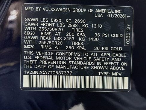 New 2026 Volkswagen Atlas SEL AWD/4WD image 34