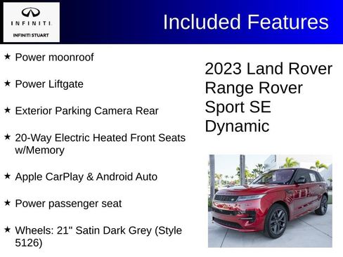 Used 2023 Land Rover Range Rover Sport SE Dynamic AWD/4WD image 3